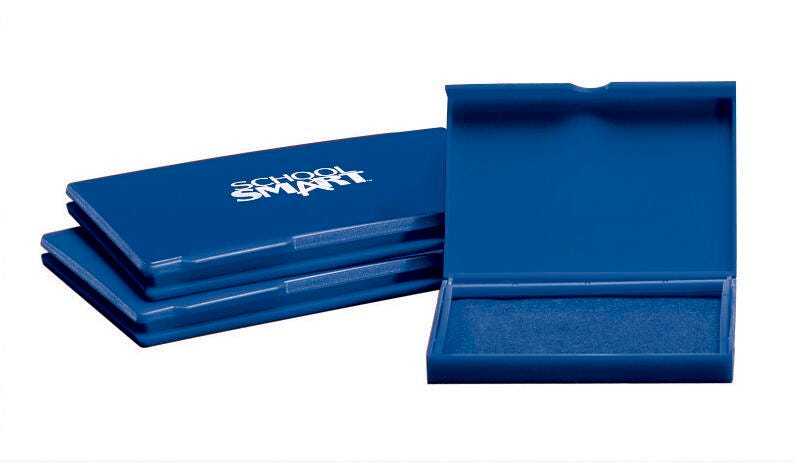 School Smart Felt Pre-Inked Blue Stamp Pad, Item Number 084907